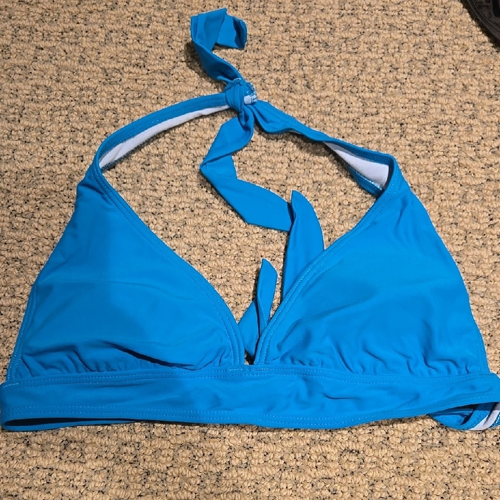 Vibrant Blue Halter Bikini Top